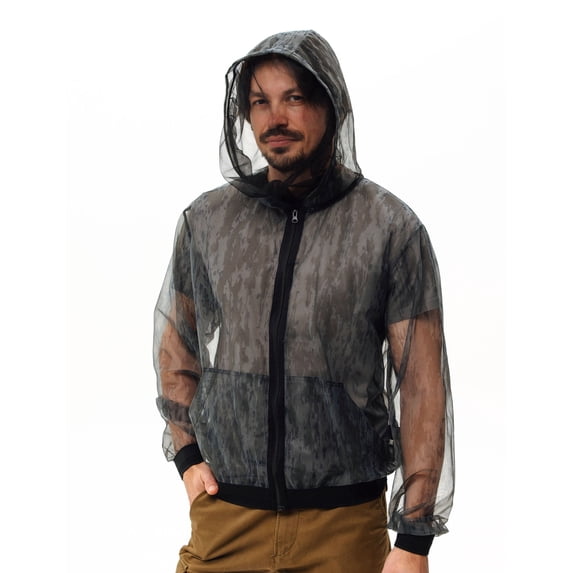 Relexit Mosquito Jacket with Face Cover, Full Zip Mesh Bug Shirt for Fishing, Hiking, Camping & Outdoor Activities