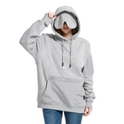 Relexit Travel Hoodie with Built-In Eye Mask for Men & Women, Comfort Pullover with Pockets