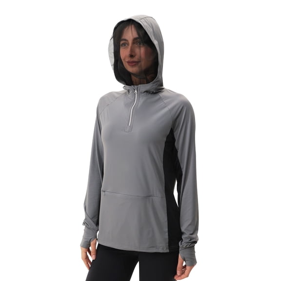Relexit Women's UPF 50+ Sun Protection Mosquito Jacket with Face Cover, Lightweight Long Sleeve Bug Shirt
