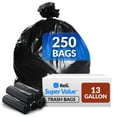 thumbnail image 1 of Reli. 13 Gallon Trash Bags | 250 Bags | Black | Tall Kitchen | Strong | Garbage, 1 of 4