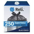 thumbnail image 1 of Reli. 13 Gallon Trash Bags, Tall Kitchen Black Trash Can Liners, 250 Count, 1 of 6