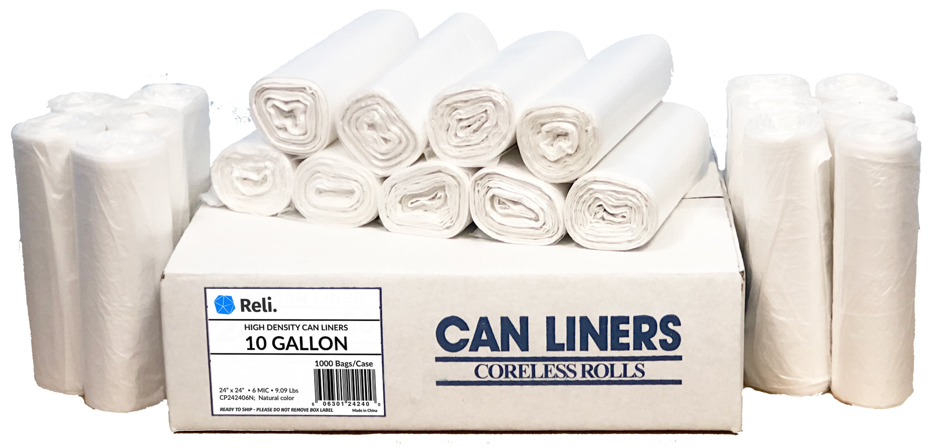 Reli. 6-10 Gallon Trash Bags (1000 Count, Bulk) - Trash Can Liners