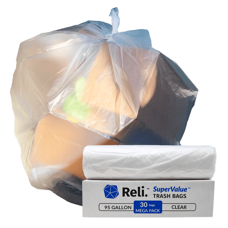 8 Gallon Medium Trash Bags 30 Liter Clear Garbage Bags Kitchen Trash Bags  Plastic Wastebasket Trash Can Liners 6 gallon 7 Gallon for Home Office  Bins