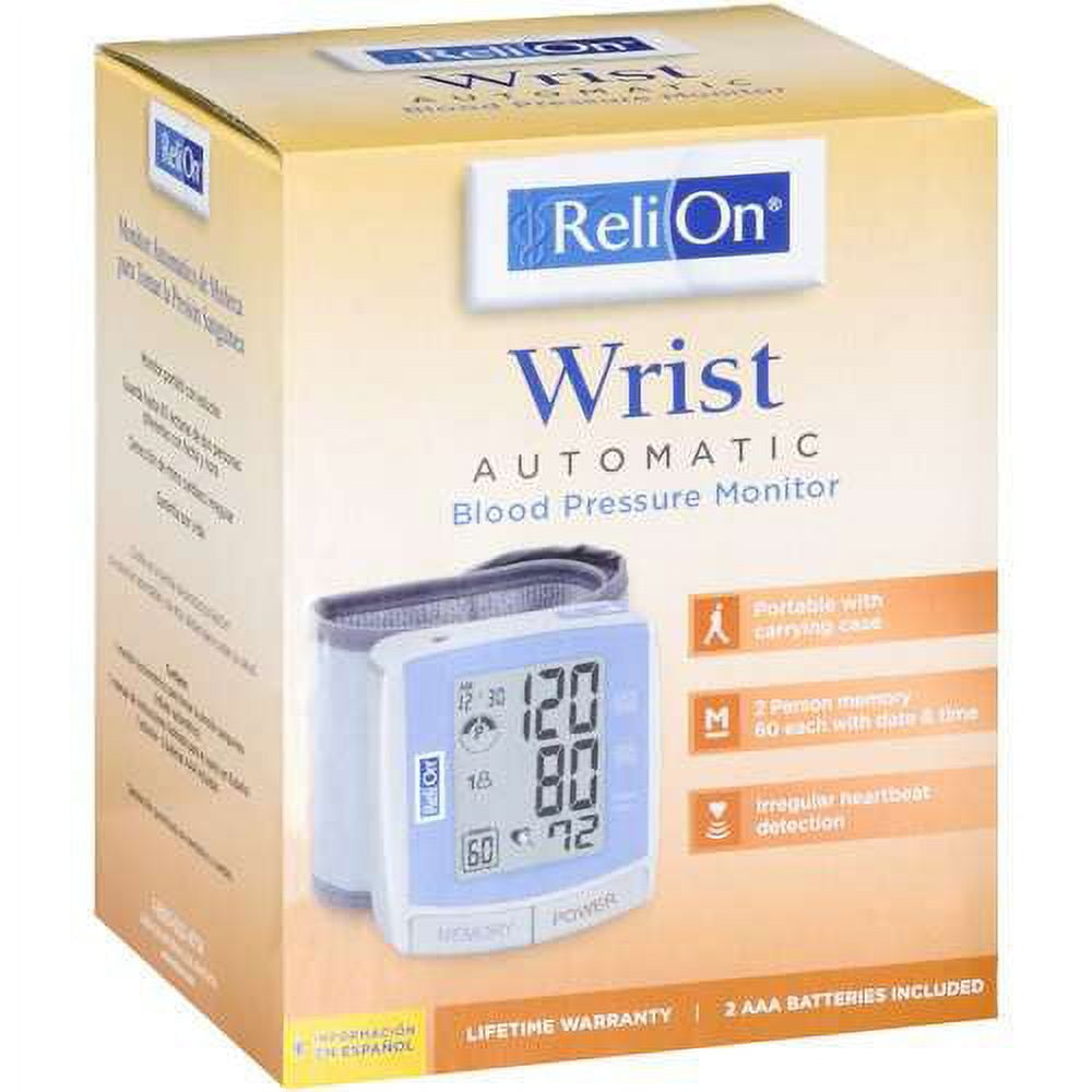 ReliOn Automatic Wrist Blood Pressure Monitor