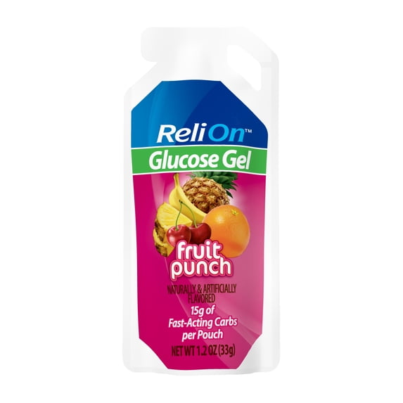 ReliOn Fruit Punch Glucose Gel, 1.2 Oz