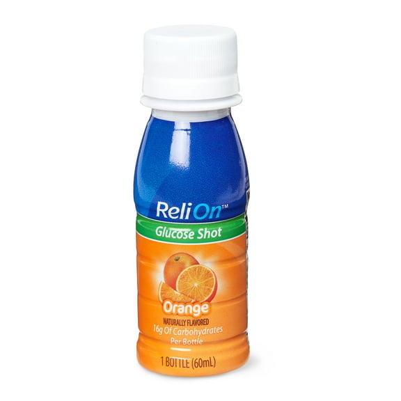 ReliOn Glucose Shot, Orange, 60mL