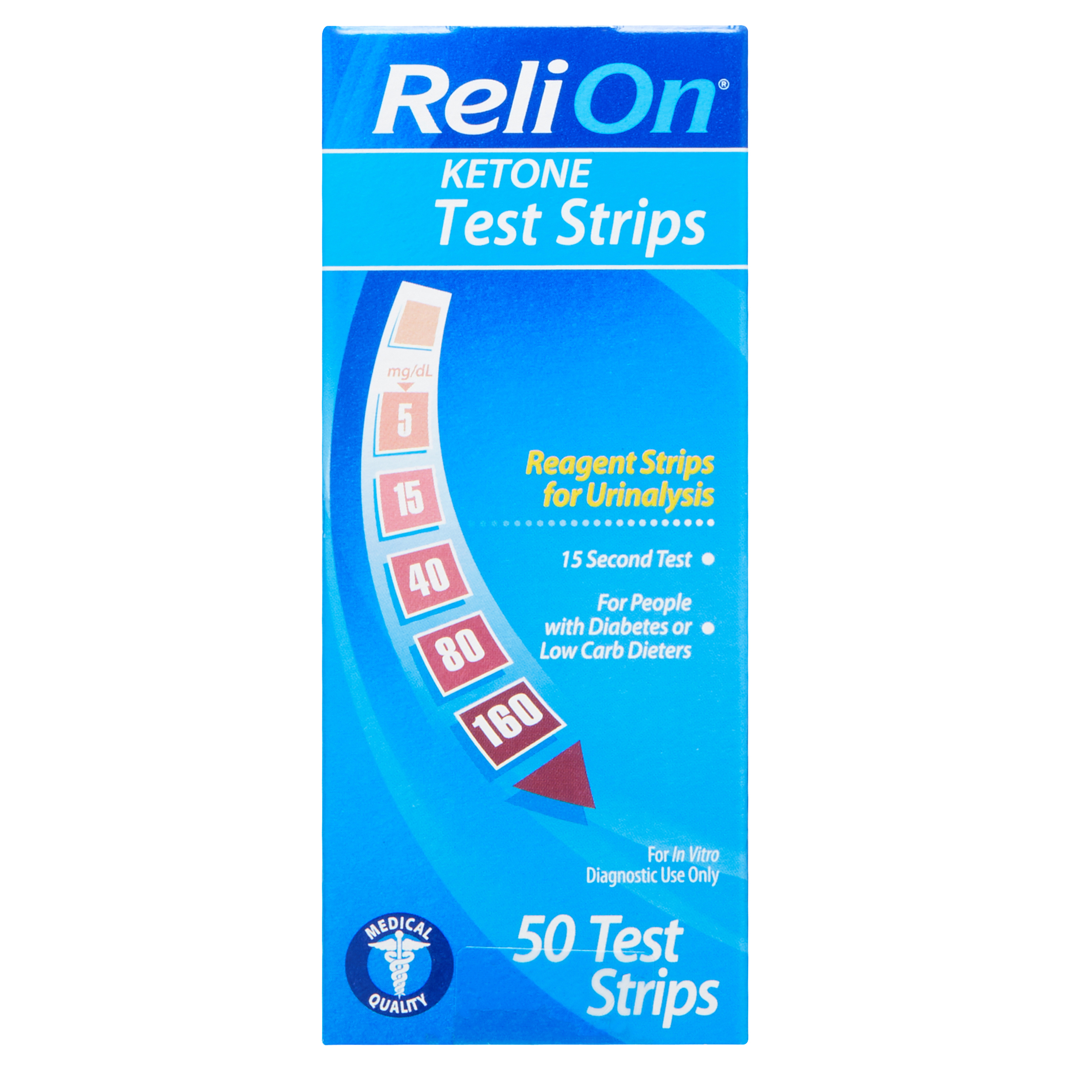 ReliOn Ketone Test Strips, 50 Count - image 1 of 7