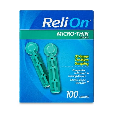ReliOn Micro-Thin Lancets, 33-Gauge, 100 Count