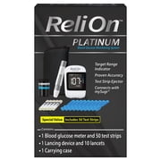 ReliOn Platinum Blood Glucose Meter Kit   Diabetes Blood Sugar Monitoring System
