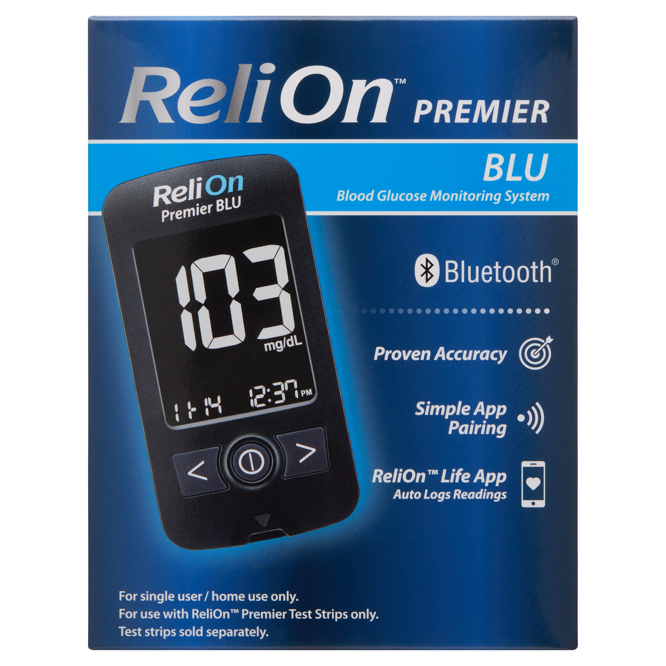 ReliOn Premier BLU Blood Glucose Monitoring System - image 1 of 7