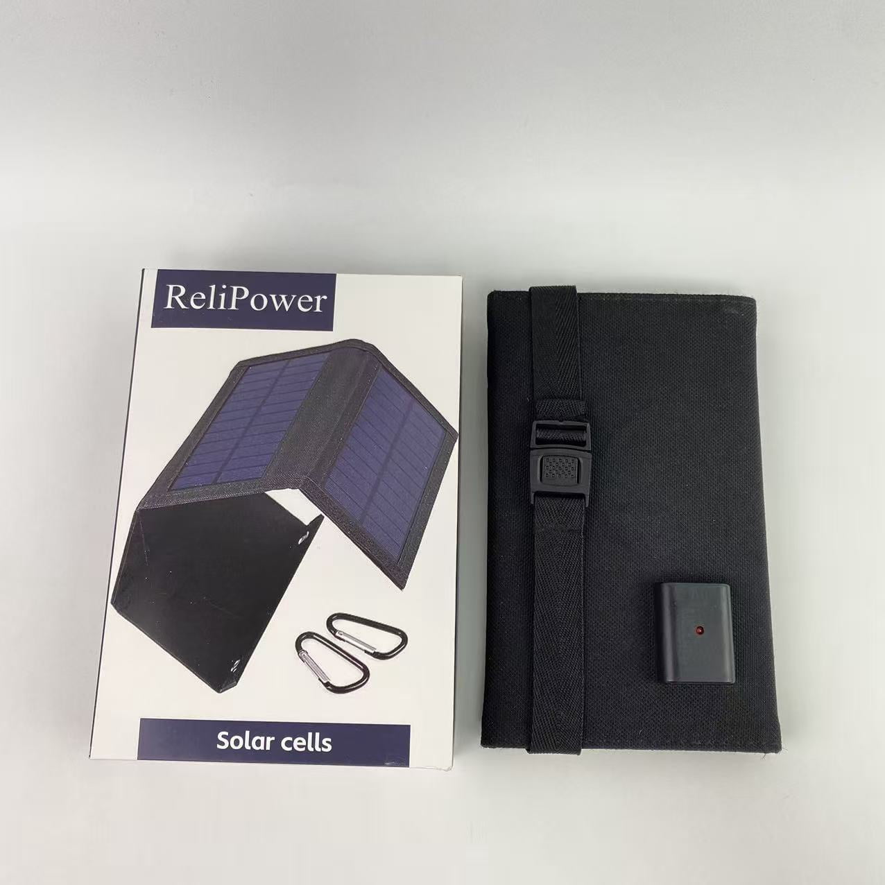 ReliPower Solar cells,30W solar charger outdoor foldable solar panel 5V USB portable solar charger waterproof solar panel (black)