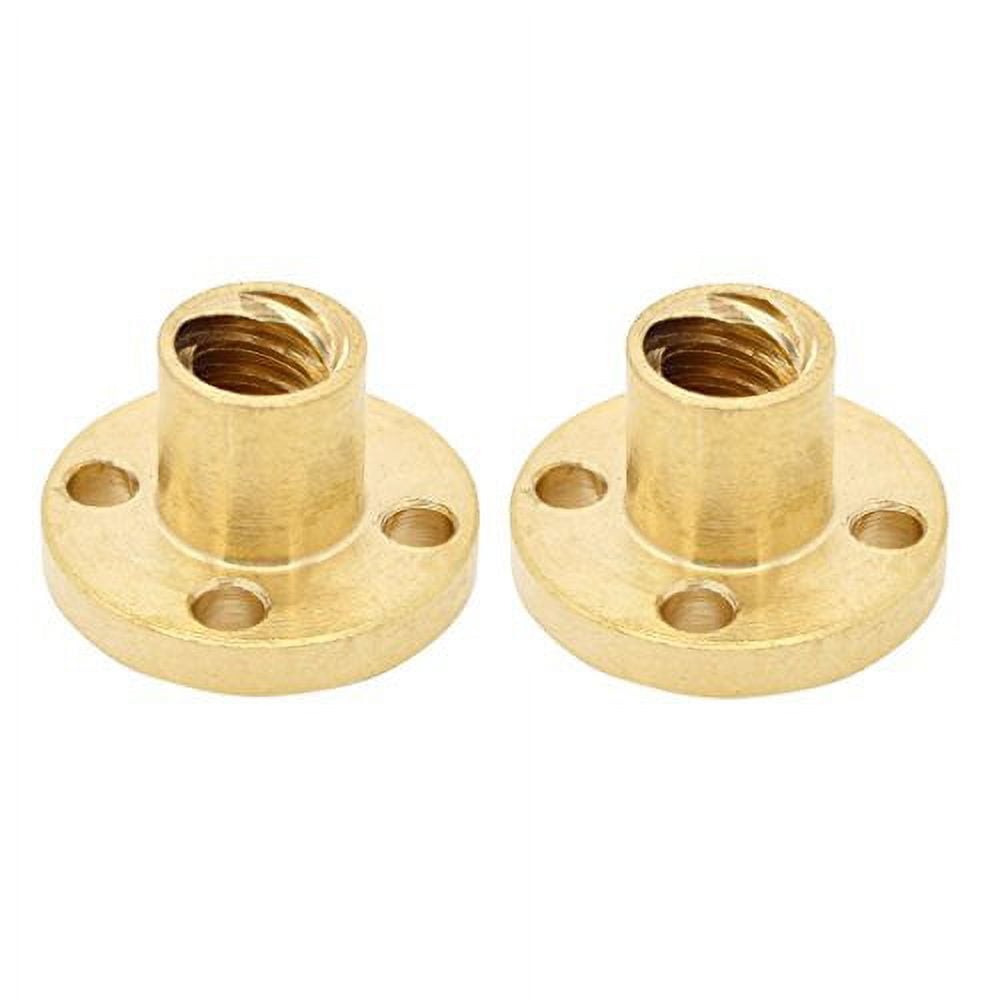 ReliaBot 2PCs Lead Screw Brass Nut (Acme Thread, 2mm Pitch, 4 Start, 8mm Lead) for Diameter 8mm T8 Lead Screw of 3D Printer Z Axis