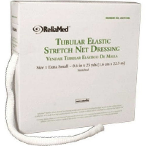 ReliaMed 701NB Tubular Elastic Stretch Net Dressing for Finger, 1 Roll