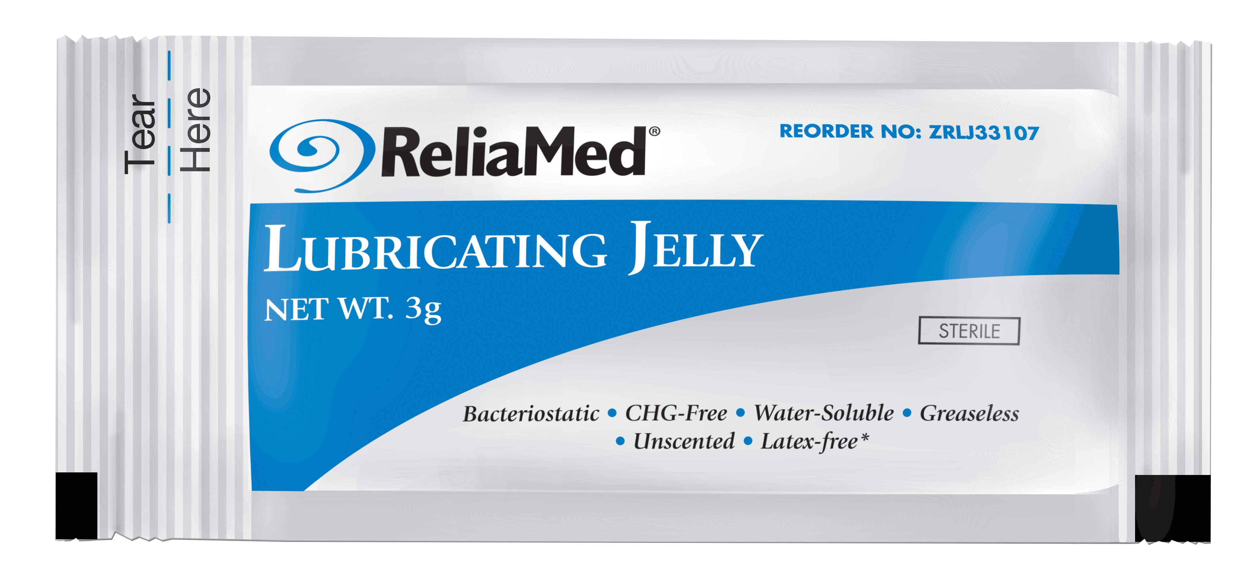 Relievamed ReliaMed Lubricating Jelly 3 g Foil Packet, Box of 30 HSA/FSA Eligible ...