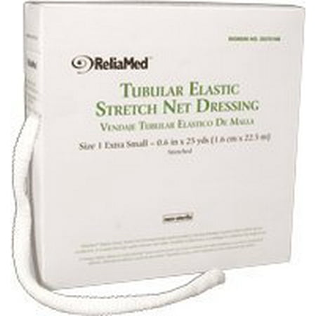 reliamed tubular elastic stretch net dressings - hand, arm, leg and foot - size 4, large (8"-10" stretched, 1" flat)