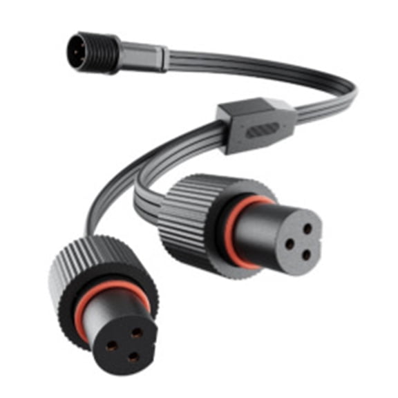 Reliability Power Supply Y-Splitter Extension Cord Double Output PVC Waterproof for Permanent Light Safe Electricity