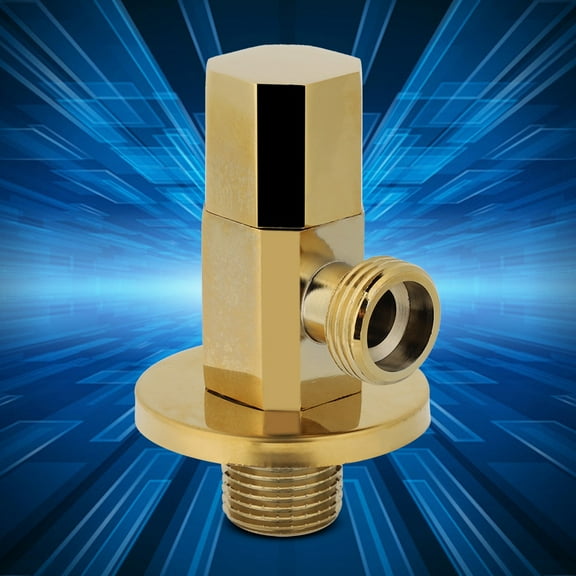 Reliable 1/2" Brass Angle Valve, Extended Thread, Easy Install For Sink Faucet Water Shut Off