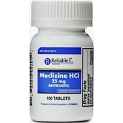 Reliable 1 Meclizine HCL 25mg Tablets 100 ea Pack of 4