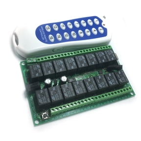 Reliable 16-Channel Remote Control for Various Equipment 12V, 315MHz, Includes Transmitter and Receiver