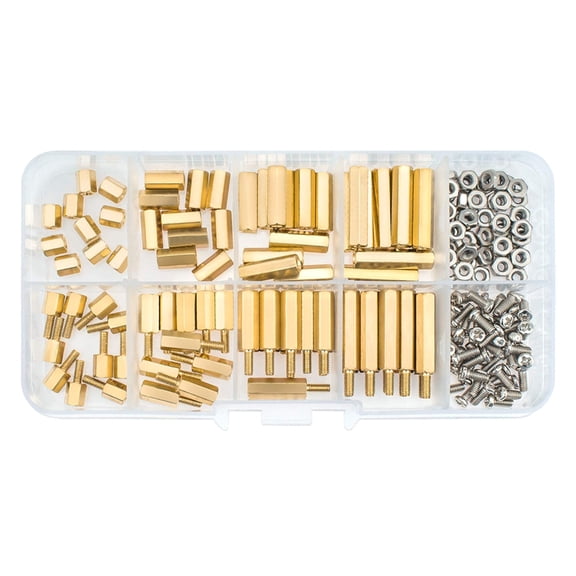Reliable 180pcs Brass Standoffs Screw Nut Assortment Bundle for PCB Board/Boards