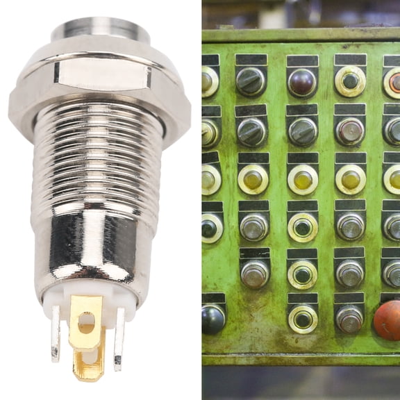Reliable 8mm Push Button, Safe, Flame Retardant, 100K+ Life Cycles, Ideal for Projects