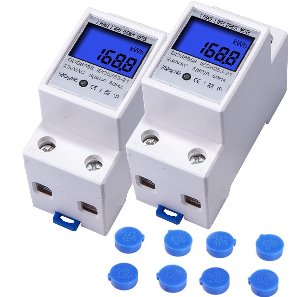 Reliable And Accurate Energy Meter, Single Phase 230V 50Hz 5-80A DIN ...