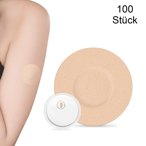 Reliable Adhesive Performance For Freestyle Libre Sensor, Hypoallergenic Skin-Safe Patches, 100 Pack Perfect For Libre Sensor, Latex-Free Cotton, Elastic And Flexible For