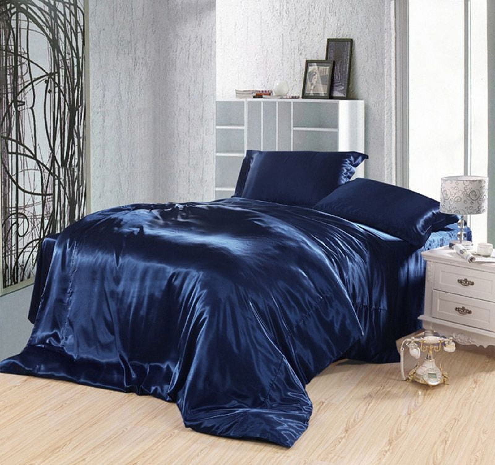 Reliable Bedding 100 Silk Satin Comforter, Silky Soft Quilt Luxury