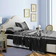 thumbnail image 1 of Reliable Bedding 4 piece Sheet Set, Silk Satin Sheet Set, Extra Soft Silky Sheets, Royal Luxury Sheet Set 24" Deep Pocket, Wrinke Free (Dark Grey,Queen), 1 of 6