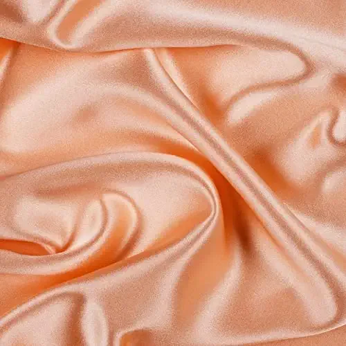 Reliable Bedding Silk Satin Sheets Set | Silk Satin Sheets Set Short Queen | Sheets SetPeach |Fitted Sheet 24 Inch Deep Pocket | 4 Pc Sheet Set | Flat Sheet& Pillowcases.
