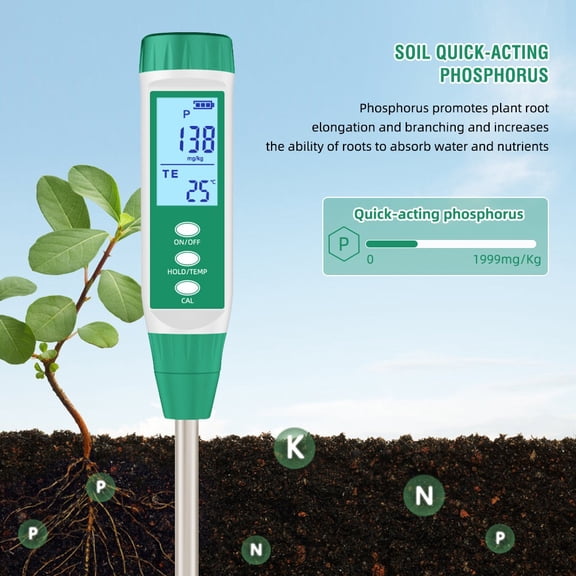 Reliable Digital Soil Tester for Accurate Temperature and NPK Readings