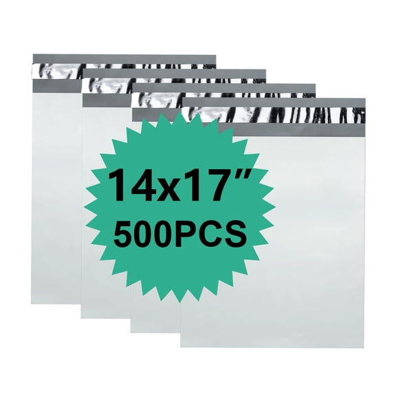 Reliable Mailer 14x17 Inch 500-Pack – Waterproof & Tear-Resistant Self-Seal Poly Shipping Envelopes, Durable Polyethylene Mailing Bags for Business, E-Commerce, and Postal Use