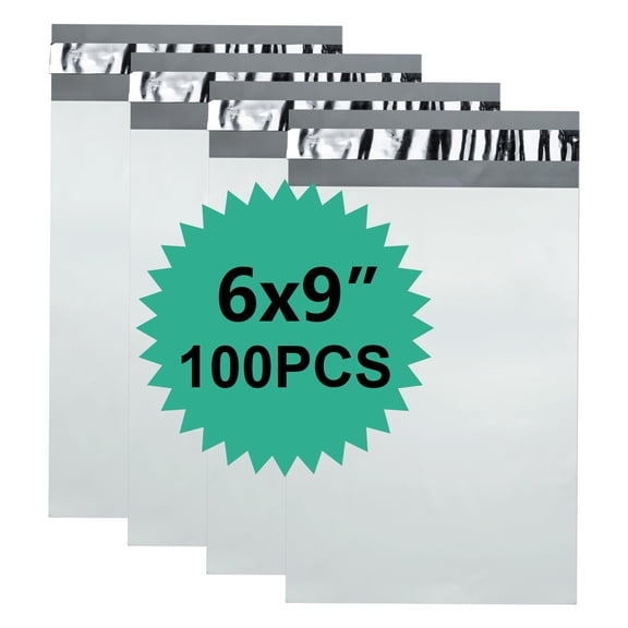 Reliable Mailer 6x9 Inch 100-Pack – Waterproof & Tear-Resistant Self-Seal Poly Shipping Envelopes, Durable Polyethylene Mailing Bags for Business, E-Commerce, and Postal Use