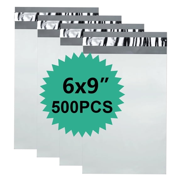 Reliable Mailer 6x9 Inch 500-Pack – Waterproof & Tear-Resistant Self-Seal Poly Shipping Envelopes, Durable Polyethylene Mailing Bags for Business, E-Commerce, and Postal Use