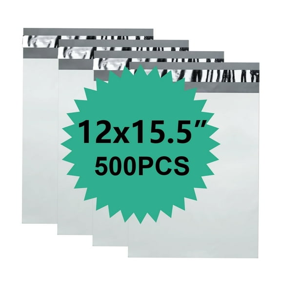 Reliable Mailer Waterproof & Tear-Resistant Self.Seal Poly Shipping Envelopes for Business, E-Commerce & Postal Use-12x15.5 Inch 500 Pack Durable Polyethylene Mailing Bags