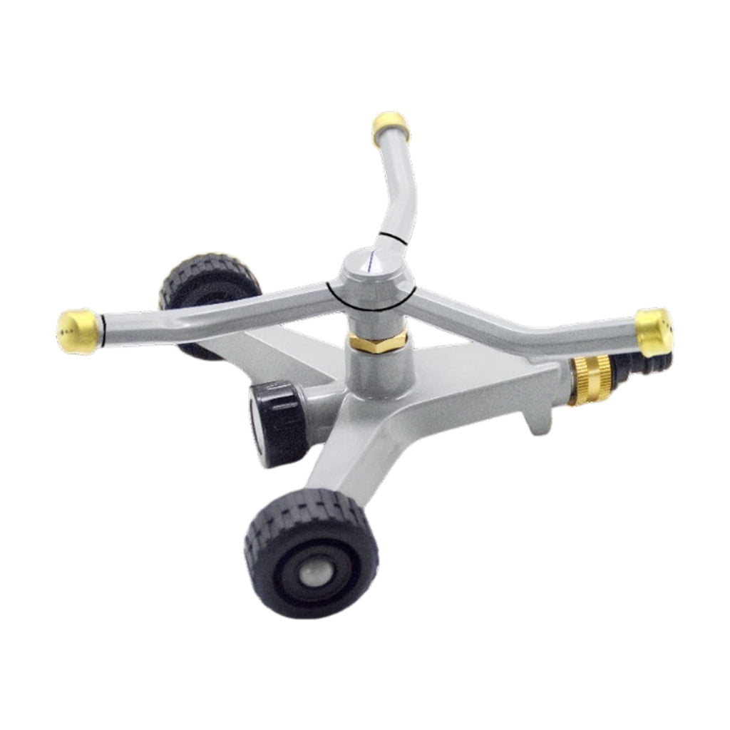 Reliable Metal Garden Sprinkler With Moving Base For Efficient Yard Watering