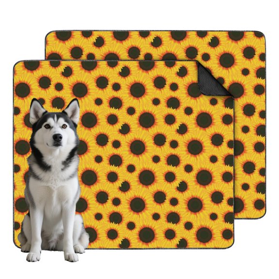 Reliable Performance Washable Dog Pads, 2-Pack Floral House Training Mats with Consistent Absorption Qualities Throughout Product Lifespan