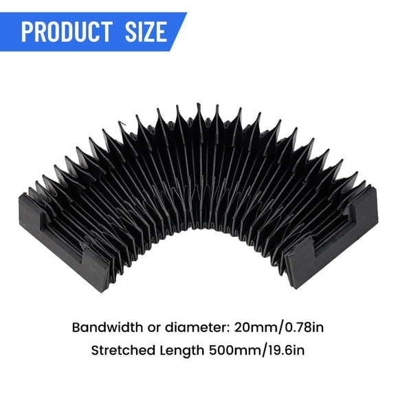Reliable Protection HGR20 Bellows Linear Guide Rail CNC Dust Cover Cloth Stretched Length Suitable for CNC Routers