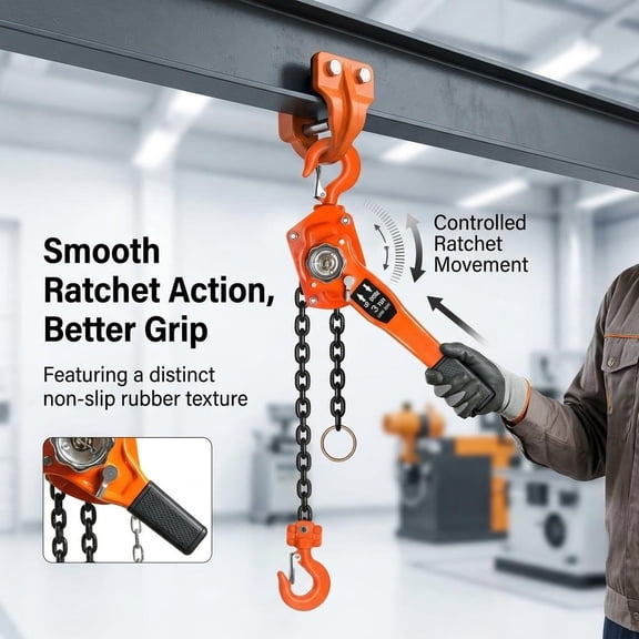 Reliable Safety Chain Hoist, 3 Ton 6600 lbs Capacity, Lever Chain Hoist with G80 Lifting Chain,Hand Winch for Lifting, Pulling and Binding Heavy Loads