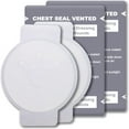 Reliable and Sterile 2 Pack of Adhesive Vented Chest Seal Dressings for