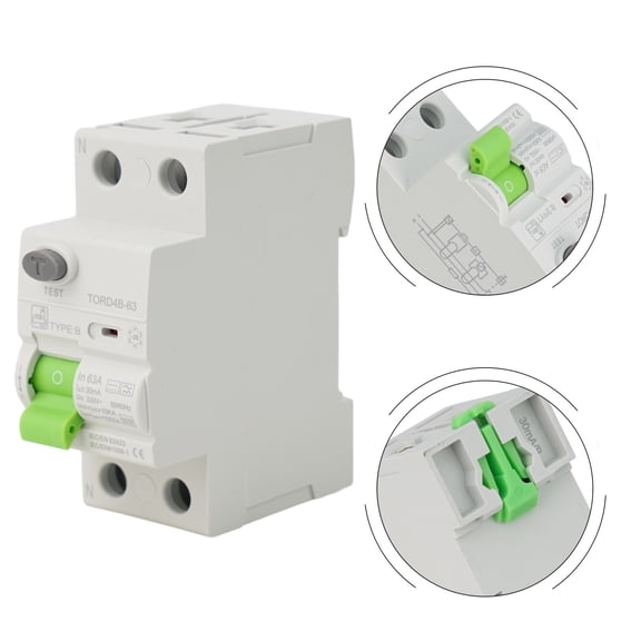 Reliable Type B Circuit Breaker Rcd Dc Electric 2P 63A 30Ma