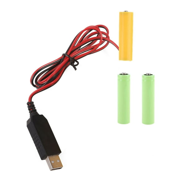 Reliable USB 5V to 4.5V AA Dummy Battery Power Cable for LED Light Remote Toy