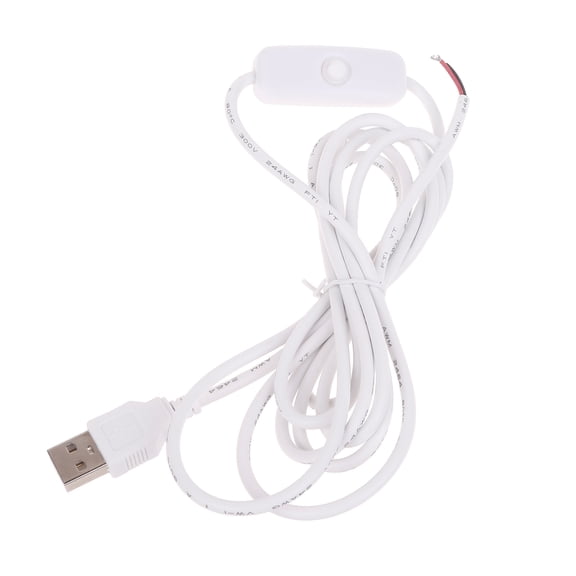 Reliable USB LED Strip Light Inline On/Off Switch Cable for Home Office and DIY Projects USB Power Cable 195cm/6.4ft