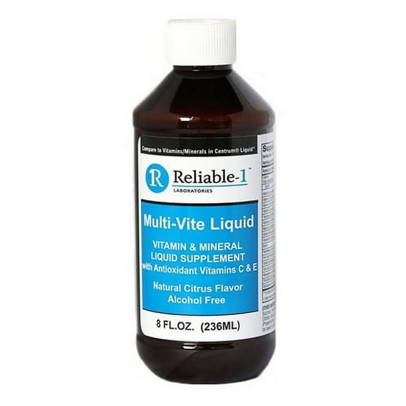 Reliable1 Laboratories Multi Vite Liquid, Natural Citrus Flavor, 8 Oz, 2 Pack
