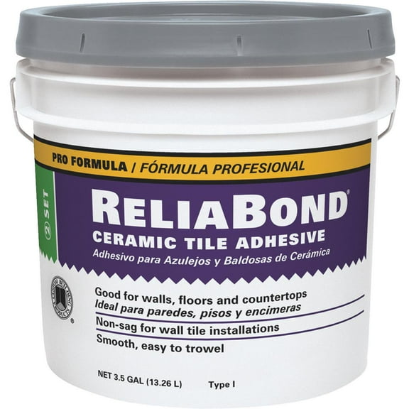 ReliaBond Ceramic Tile Adhesive - Water-Resistant - 3-1/2 Gal., White