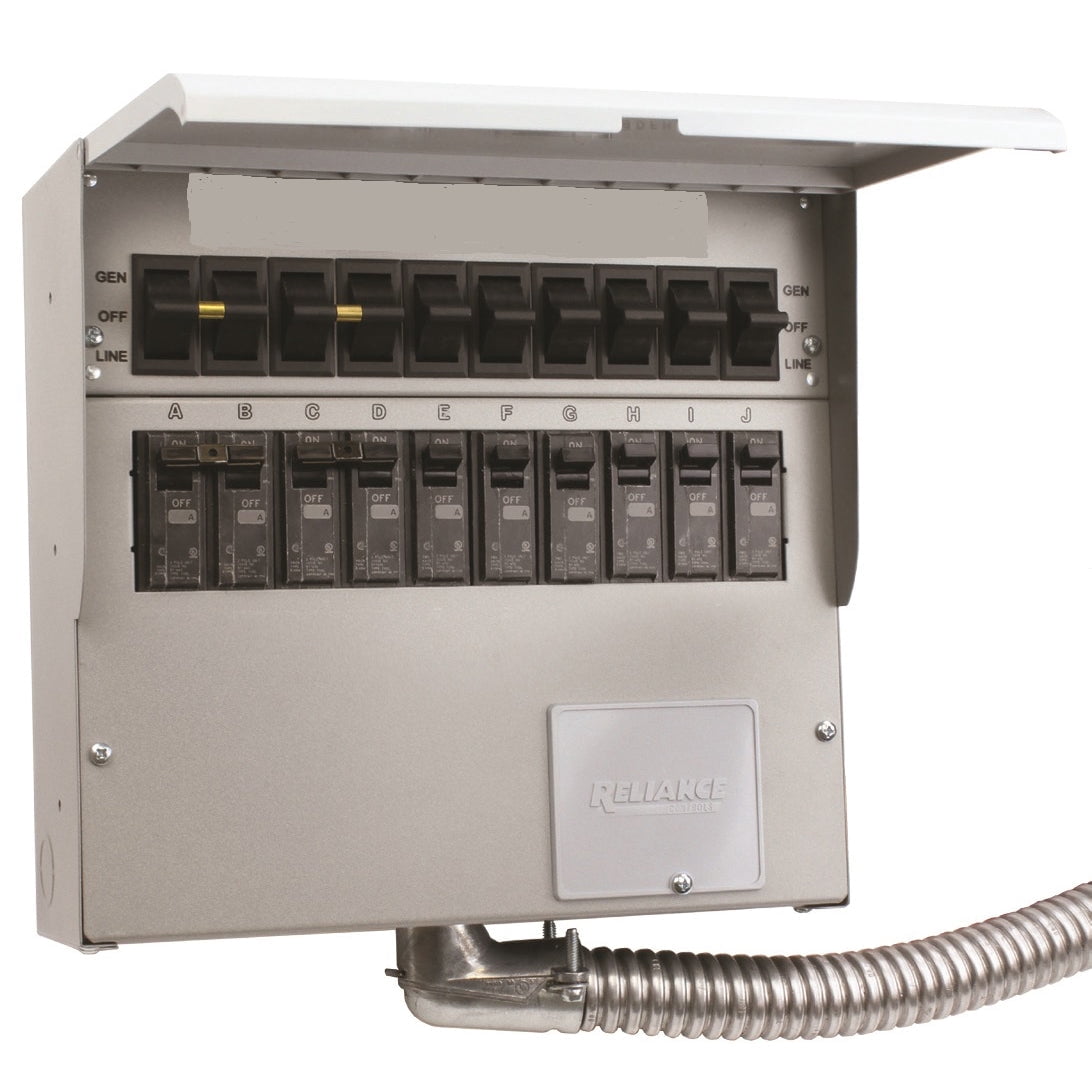 Reliance 310D, 30-Amp, 120/240-Volt, Gray, Indoor Transfer Electrical Switch