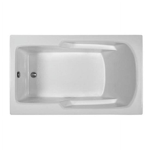 Reliance Baths R6036ERRWB Rectangular 60 x 36 in. Whirlpool Bathtub With End Drain Biscuit
