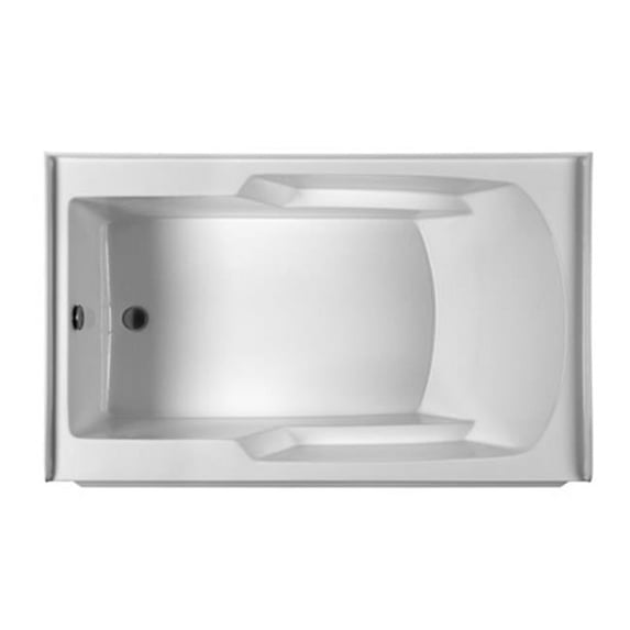 Reliance Baths R6036ISS-W-LH Integral Skirted 60 x 36 in. Soaking Bathtub With End Drain- White Finish