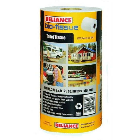 Reliance 341112 Bio Tissue Toilet Paper - Pack of 4