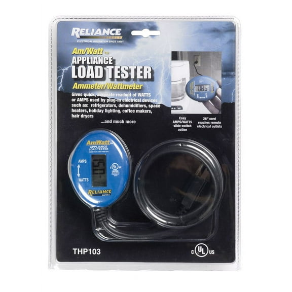 Reliance Controls THP103 AM/Watt Appliance Load Tester